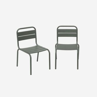 Sweeek Juego De 2 Sillas De Metal Para Ni&ntilde;os