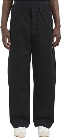 Christophe Lemaire Pantaloni Maxi Workwear in Denim - Heren - Loose Fit Jeans - Zwart - S - Denim - Jeans