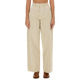 Isabel Marant Dames, Jeans, Beige, Maat: W34 Katoen
