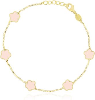 The Lovery Pink Pearl Flower Bracelet