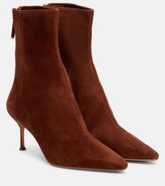 Aquazzura Saint Honor&eacute; 65 suede ankle boots