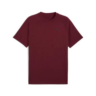 Puma T-Shirt PUMA TECH TEE, Herren, Gr. XXL, rot (ruby shimmer), Jersey, Obermaterial: 100% Baumwolle, unifarben, regular fit normal, Rundhals, Shirts T-Sh
