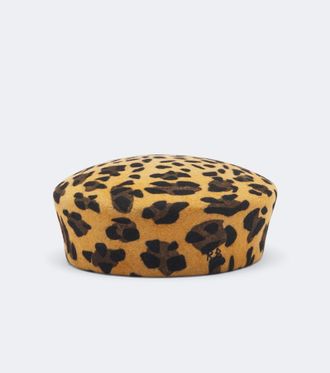 Ruslan Baginskiy Leopard-print wool felt hat