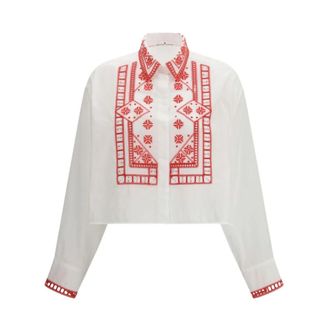 Ermanno Scervino Shirts, female, White, Size: XS Ermanno Scervino Shirts