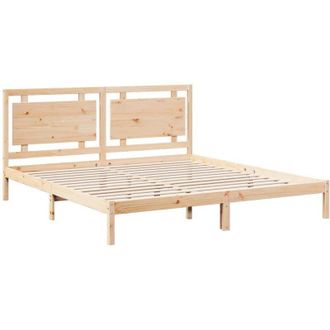 vidaXL Cama Extralarga Sin Colch&oacute;n Madera Maciza 200x210 Cm Vidaxl