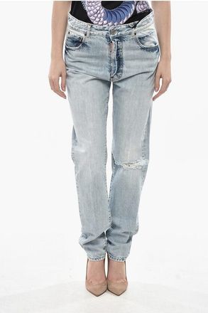 Dsquared2 Jeans 642 Regular Fit Distressed High-Waist 17cm size 36