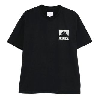 Rhude T-Shirts, male, Black, Size: L Boys Tee