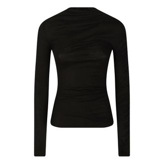 Pinko Loto Turtle Neck Jumper - female - PINKO - Long Sleeve T-Shirts - Black - XL - Tops