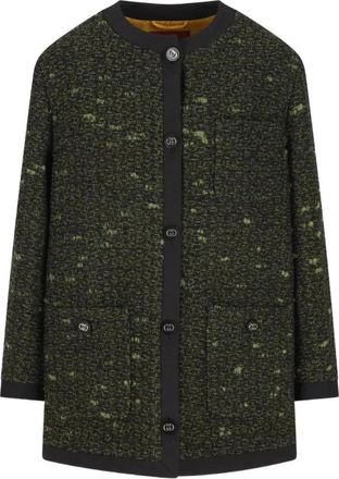 Gucci Jassen, Dames, Groen, M, Wol, Cdgn Jas Wool Boucl&eacute;