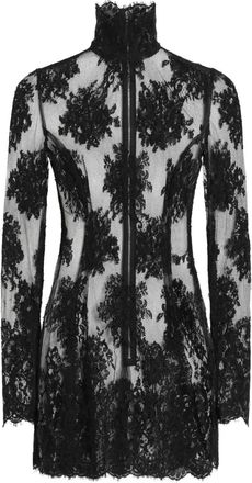 Dolce & Gabbana Abito corto a collo alto - Nero