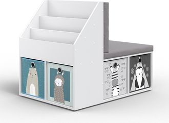 Vicco Estanter&iacute;a Infantil Onix, Gris, 97.1 X 78.4 Cm Con 6 Cajas Plegables Opt.2, Vicco
