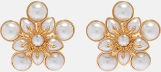 Oscar De La Renta Orecchini a clip con perle bijoux