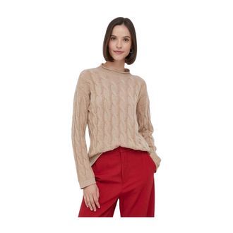 Benetton Dames, Truien, Bruin, Maat: XS Wol