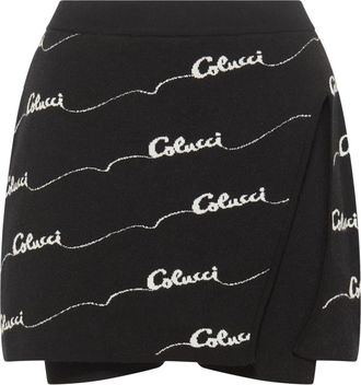 Carlo Colucci Korte Rok - Dames - Korte rokken - Zwart - L - Polyester - Rokken