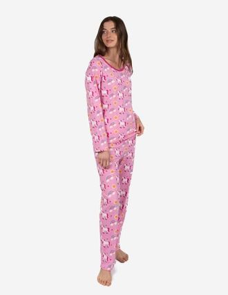 Leveret Womens Loose Fit Cotton Matching Family Pajamas, Fun & Character Themes in Unicorn Rainbow at Nordstrom, Size X-Small