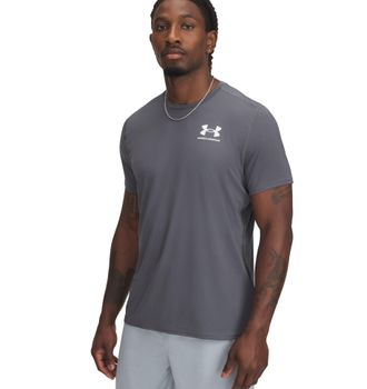 Under Armour Trainingsshirt UNDER ARMOUR UA HEATGEAR FITTED SS, Herren, Gr. 3XL, castlerock,, wei&szlig;, Obermaterial: 80% Polyester, 20% Elastomultiester, Shirts Train