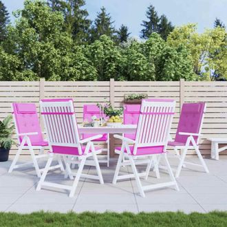 vidaXL Cojines Para Silla Con Respaldo Alto 6 Uds Tela Oxford Rosa Vidaxl