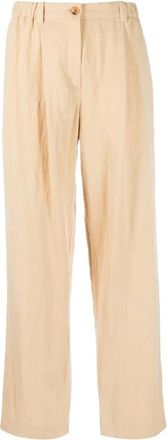 Kenzo Tailored Elasticated Broeken - Dames - Straight fit broeken - Beige - M - Broeken