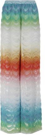 Missoni Gradient Rainbow Wave Viscose Trousers Pants