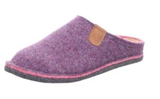 Rohde Pantoffel ROHDE LUCCA, Damen, Gr. 36, lila, Filz, meliert, Schuhe Pantoffel, Clog, Hausschuh, Homeslipper in melierter Optik