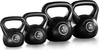 Yaheetech Yaheetech 4 Piezas Kettlebell 2/4/6/8 Kg Pesa Rusa Mancuernas Para Musculaci&oacute;n Ejercicio Con Mango Antideslizante Proteger Piso