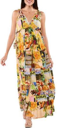 Ranee&rsquo;s Print Maxi Dress in Mustard at Nordstrom Rack, Size Large/x-Large