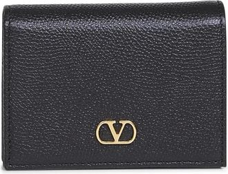Valentino Garavani Fold-over Wallet - Dames - Portefeuilles - Zwart - ONE Size - Leer - Accessoires