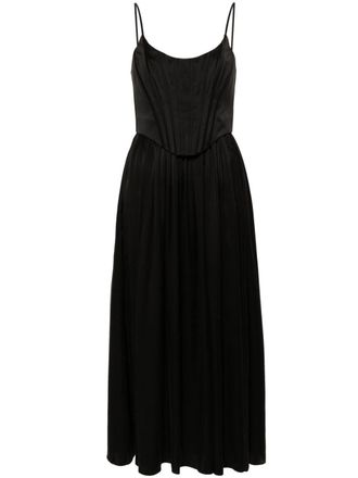 Zimmermann Abito midi in stile corsetto - Nero