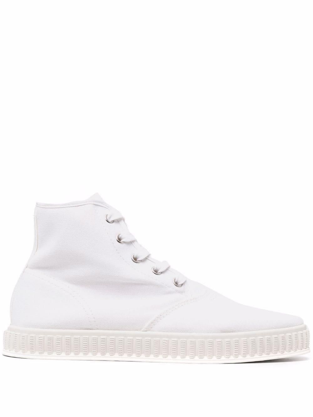 ★Maison Margiela★ Almond High Top Sneakers Vintage White S High Top Sneakers by Maison Margiela- La Garçonne