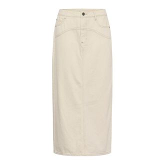 Kaffe Catharina Midi Rok - Dames - Rokken - Beige - Maat: XL Denim