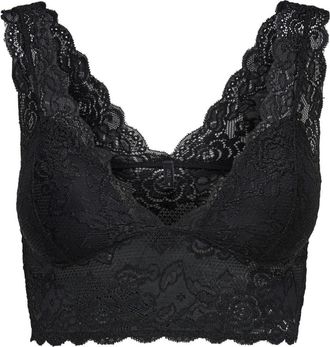 Only Zwarte mouwloze top met diepe V-hals - Dames - Tops zonder mouwen - Zwart - S - Tops