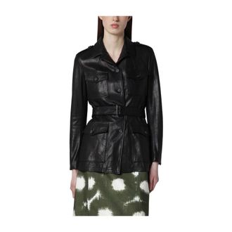 Tagliatore Leather Jackets, female, Black, Size: M Cleapeche26 Jacket