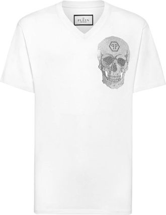 Philipp Plein Tops, Heren, Wit, L, T-Shirts