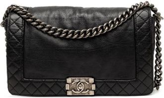 Chanel Pre-owned Boy Flap - Dames - Vintage Schoudertas - Zwart - ONE Size - Leer - Vintage