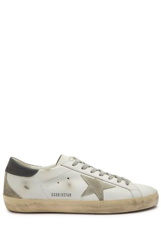 Golden Goose Super Star Distressed Leather Sneakers - White - 44 (IT44 / UK10)