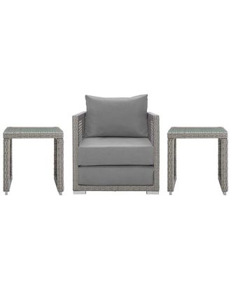 ModWay Aura 3Pc Outdoor Patio Wicker Rattan Set