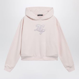 Dolce & Gabbana Embroidered hoodie in pink cotton blend