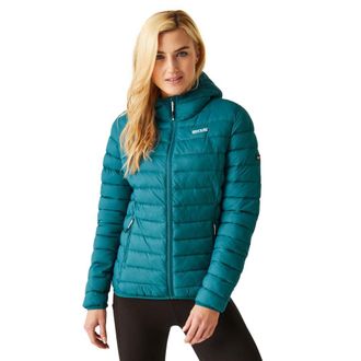 Regatta Womens Wattierte Isolierte Jacke Mit Kapuze Padded Coat, Moroccan Blue (Bleached Aqua), 12 UK