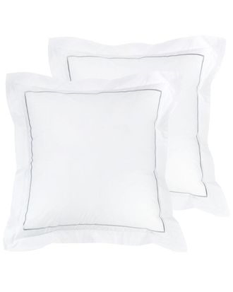 Melange Home M&eacute;lange Home 300Tc Percale Cotton Single Marrow Embroidered Shams