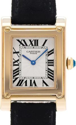 Cartier Pre-owned Cartier Tank A Vis Hand Wind Silver Dial Mens Watch W1529451