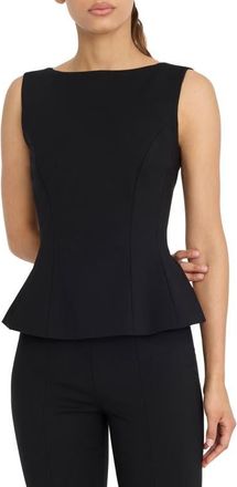 Good American Soft Stretch Sleeveless Ponte Top in Black001 at Nordstrom, Size 5X-Large