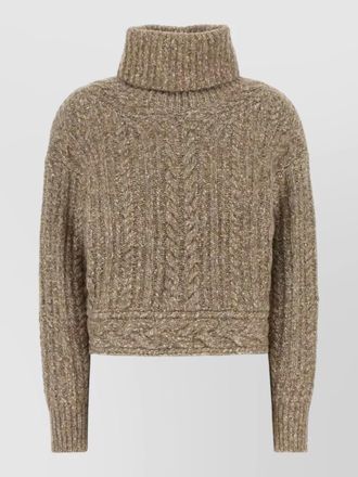 Isabel Marant brenda turtleneck cotton blend cable sweater