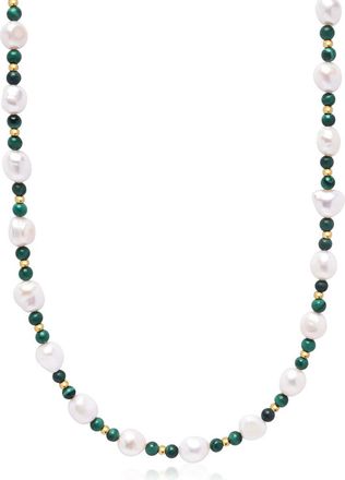 Nialaya Kauai Pearl Choker in White /Green at Nordstrom