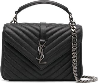 Saint Laurent medium College cross body bag - women - Calf Leather - OS - Black