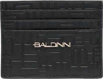 Baldinini monogram-pattern leather card holder - women - Calf Leather/Cotton/PVC - One Size - Black