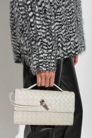 Bottega Veneta Andiamo Handbag, Womens, Grey