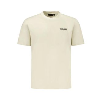 Napapijri Tops, Heren, Beige, 3Xl, Katoen, T-shirt met korte mouwen