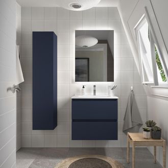 Cygnus Bath Mueble Ba&ntilde;o Bequia 60cm Y Lavabo Azul 60x45x56