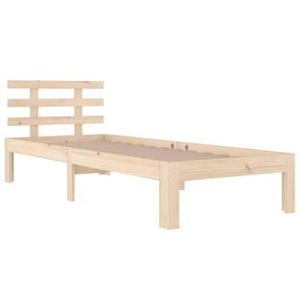 Berkfield Home Beautiful Bed Frame Solid Wood 100x200 cm in Light Tan