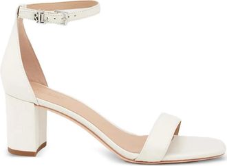 Lauren Ralph Lauren Sandali in pelle con tacco largo - Bianco